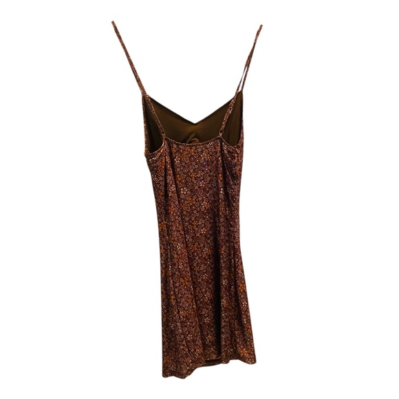 Motel Tintin Dress Brown Floral Garden Mini Slip XS - Picture 9 of 12